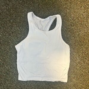 lululemon athletica White Ribbed Tank Top